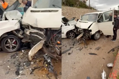 İznik 'te Ramazan Bayramı arifesinde akılalmaz kaza kafa kafaya çarpıştılar, 7 yaralı var.