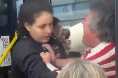 Otobüste yer kavgasına tutuşan kadınlar hedef şaşırarak şoförün kolunu ısırdı