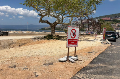 Gemlik sahilinde düzenleme tam gaz