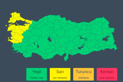İçişleri Bakanlığı sarı kodla uyardı: Fırtınaya dikkat!