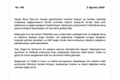 Dışişleri Bakanlığı, İsrail'in Gazze'ye düzenlediği saldırılara sert tepki gösterdi.