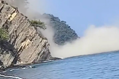 Mudanya ilçesi Tirilye Mahallesi Çamlık Tepesi’nde heyelan