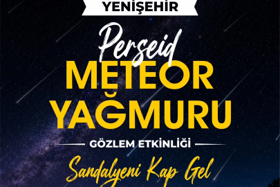 Perseid Meteor Yağmuru, Yenişehir’in doğal güzelliklerinden Çiçeközü Göleti’nde düzenlenecek etkinlikle izlenecek.
