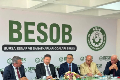 Mehmet Yiğiner, Bursa Esnaf ve Sanatkarlar Odaları Birliği’ni (BESOB) ziyaret etti