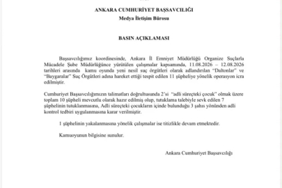 Ankara’da 'Daltonlar' ve 'Baygaralar' suç örgütleri adına hareket eden kişilere operasyon: 7 tutuklama