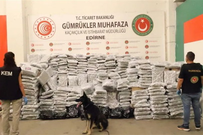 Kapıkule'de 810 kilogram esrar ele geçirildi