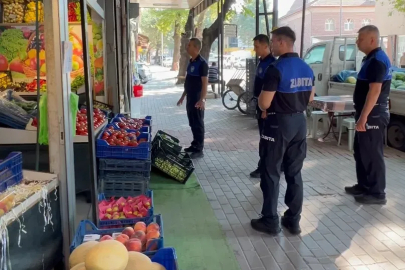 İnegöl Zabıtası kaldırım işgali ve çevre kirliliği denetimi yaptı