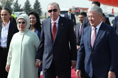 Cumhurbaşkanı Erdoğan, Şanghay İşbirliği Teşkilatı Zirvesi'ne katılmak üzere Kırgızistan'ın başkenti Bişkek'e ulaştı